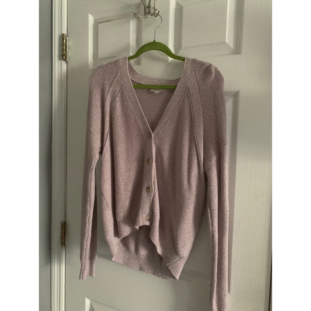 Loft Outlet Light Purple Button Sweater, Medium